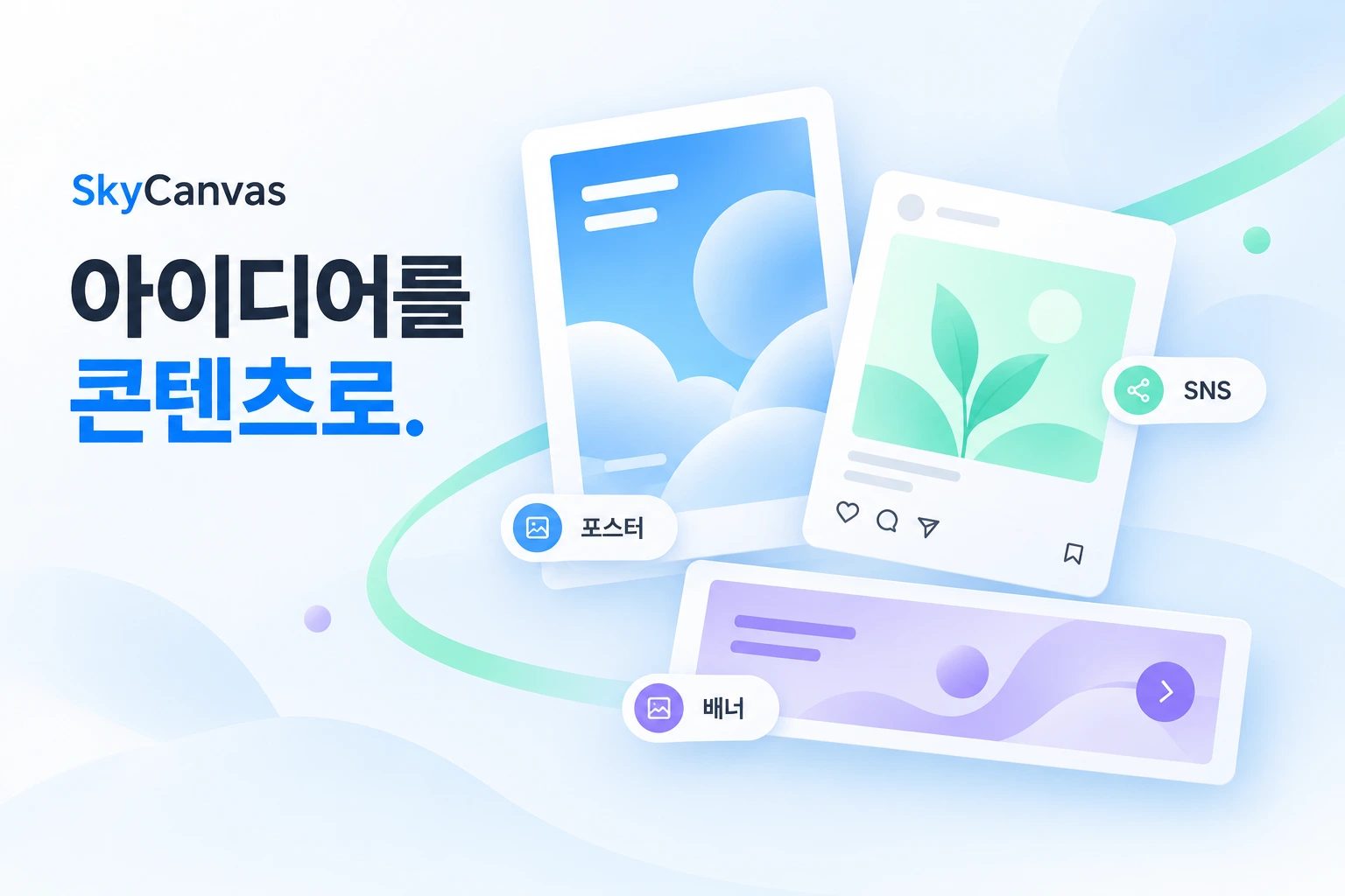 SkyCanvas — 좋은 아이디어에, 디자인의 날개를.. 제품 콘셉트 이미지